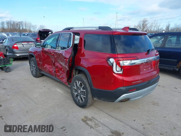 2021 GMC Acadia SLE with VIN 1GKKNRLS9MZ202000, listed as a IAAI auction lot 41855361 with 35,105 mi miles. Bid and sale history available at carsss.com. Image 3.