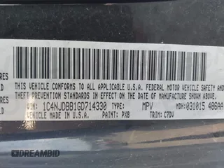 2016 Jeep Compass Sport with VIN 1C4NJDBB1GD714330, listed as a IAAI auction lot 42673895 with 127,209 mi miles and . Bid and sale history available at DreamBid. Image 9.
