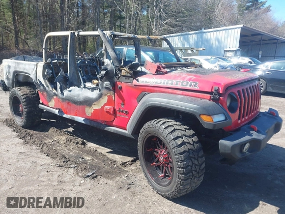 2020 Jeep Gladiator Sport S with VIN 1C6HJTAG7LL122586, listed as a IAAI auction lot 41771096 with Not Provided miles. Bid and sale history available at carsss.com. Image 1.