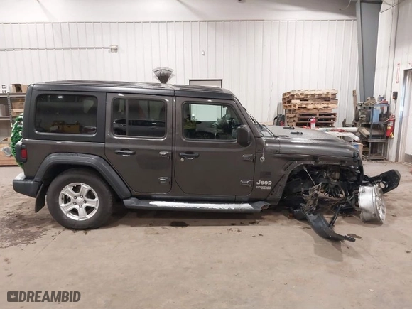 2019 Jeep Wrangler Unlimited Sport S with VIN 1C4HJXDN4KW590346, listed as a IAAI auction lot 41084160 with 58,813 mi miles. Bid and sale history available at carsss.com. Image 13.