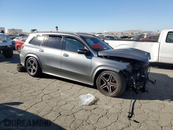 2024 Mercedes-Benz GLS 450 with VIN 4JGFF5KE5RB173752, listed as a Copart auction lot 73601334 with Not Provided miles and Salvage Title. Bid and sale history available at DreamBid. Image 4.