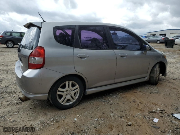2008 Honda Fit Sport with VIN JHMGD37628S028458, listed as a Copart auction lot 47485305 with 191,191 mi miles and Salvage Title. Bid and sale history available at carsss.com. Image 3.