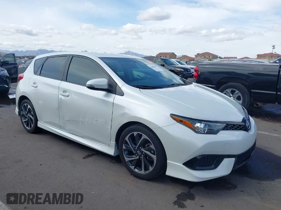 2016 Scion iM with VIN JTNKARJE4GJ517791, listed as a IAAI auction lot 41806605 with 140,956 mi miles. Bid and sale history available at carsss.com. Image 1.