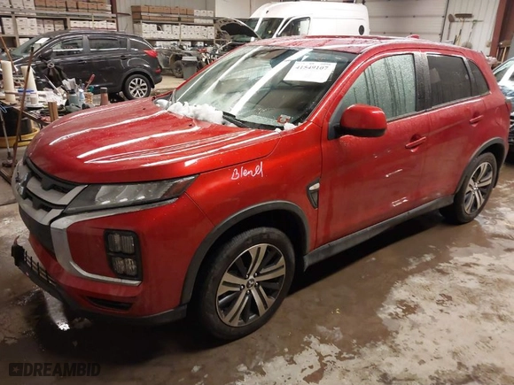2023 Mitsubishi Outlander Sport ES with VIN JA4ARUAU4PU002950, listed as a IAAI auction lot 41549107 with 34,028 mi miles. Bid and sale history available at carsss.com. Image 2.