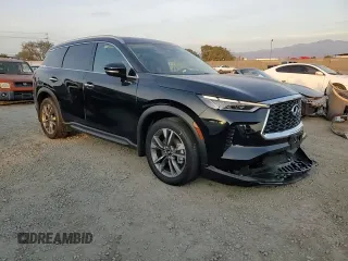 2024 Infiniti QX60 Luxe with VIN 5N1DL1FS7RC341460, listed as a Copart auction lot 43569605 with 4,080 mi miles and Salvage title. Bid and sale history available at DreamBid. Image 12.