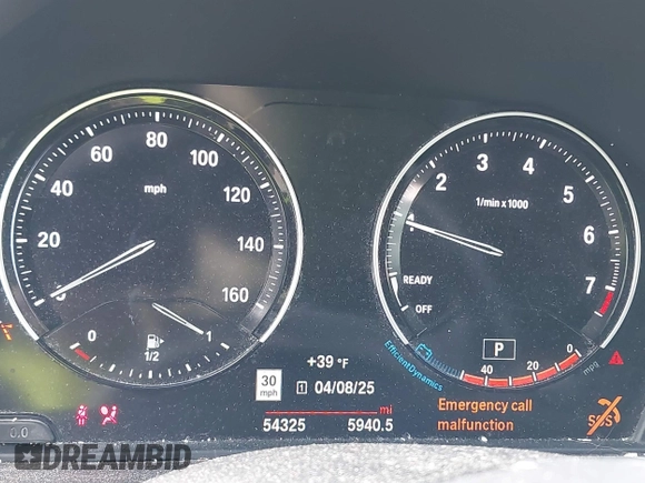 2019 BMW X1 xDrive28i with VIN WBXHT3C56K5L35842, listed as a IAAI auction lot 41981409 with 54,325 mi miles. Bid and sale history available at carsss.com. Image 7.