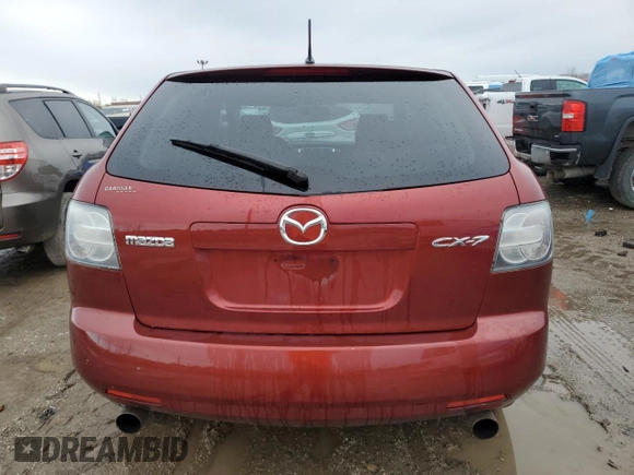 2007 Mazda CX-7 Sport with VIN JM3ER293370158676, listed as a Copart auction lot 81579654 with 130,682 mi miles and Salvage Title. Bid and sale history available at carsss.com. Image 6.