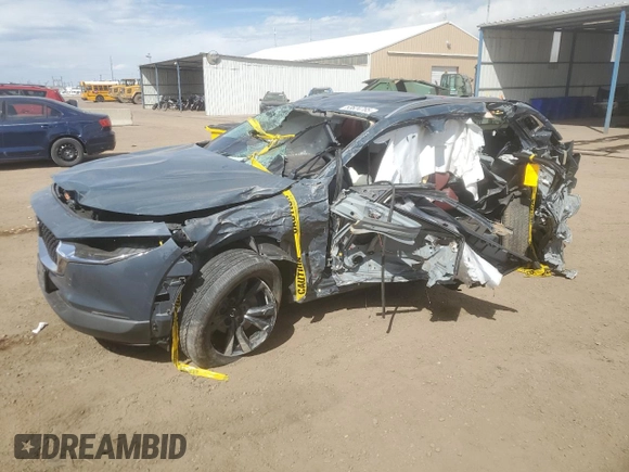 2023 Mazda CX-30 2.5 S Carbon Edition with VIN 3MVDMBCM1PM578257, listed as a Copart auction lot 53824765 with 25,599 mi miles and Salvage Title. Bid and sale history available at carsss.com. Image 1.