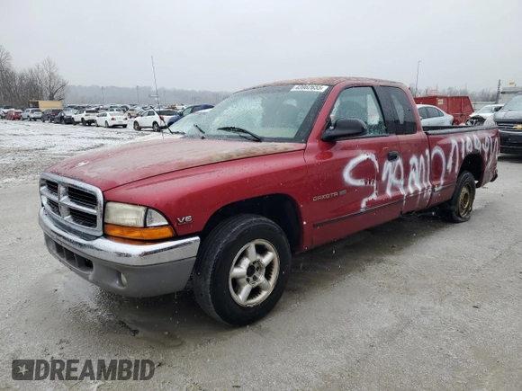 1997 Dodge Dakota with VIN 1B7GL23X9VS223370, listed as a Copart auction lot 43982655 with 195,529 mi miles and Salvage Title. Bid and sale history available at carsss.com. Image 1.