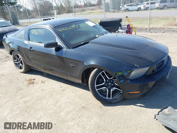 2010 Ford Mustang GT with VIN 1ZVBP8CH1A5152455, listed as a IAAI auction lot 41816345 with 261,275 mi miles and . Bid and sale history available at carsss.com. Image 1.