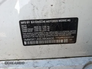 2020 BMW 3 Series 330i xDrive with VIN 3MW5R7J00L8B06930, listed as a Copart auction lot 45396185 with 86,334 mi miles and Salvage Title. Bid and sale history available at carsss.com. Image 12.