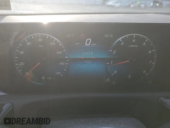 2022 Mercedes-Benz A 220 with VIN W1K3G4FB2NJ337365, listed as a Copart auction lot 44711455 with 29,537 mi miles and Salvage Title. Bid and sale history available at DreamBid. Image 9.