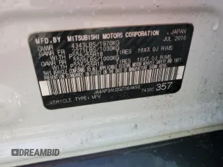 2016 Mitsubishi Outlander ES z VIN JA4AP3AU2GZ064690, wystawiony jako Copart lot #57950975 z przebiegiem Nie podano mil oraz Czysty tytuł • Clean title. Historia ofert i sprzedaży dostępna na DreamBid. Obrazek 12.
