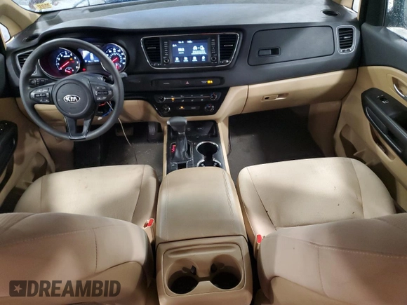 2019 Kia Sedona EX with VIN KNDMB5C17K6543326, listed as a Copart auction lot 81142284 with 76,410 mi miles and Salvage Title. Bid and sale history available at carsss.com. Image 8.