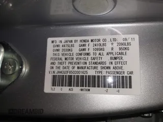 2012 Acura TSX Special Edition with VIN JH4CU2F85CC001625, listed as a IAAI auction lot 41447547 with 95,622 mi miles. Bid and sale history available at carsss.com. Image 9.