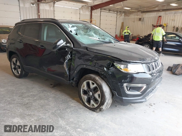 2019 Jeep Compass Limited with VIN 3C4NJDCB3KT646226, listed as a IAAI auction lot 42406026 with 34,494 mi miles and . Bid and sale history available at DreamBid. Image 1.