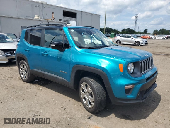 2022 Jeep Renegade Limited with VIN ZACNJDD17NPN59962, listed as a Copart auction lot 59101285 with 37,016 mi miles and Salvage title. Bid and sale history available at DreamBid. Image 4.