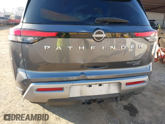 2023 Nissan Pathfinder Platinum with VIN 5N1DR3DK4PC204924, listed as a IAAI auction lot 41366352 with 25,918 mi miles and . Bid and sale history available at DreamBid. Image 6.