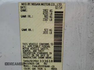 2014 Nissan LEAF SV with VIN 1N4AZ0CP9EC333618, listed as a Copart auction lot 54352175 with 72,973 mi miles and Salvage title. Bid and sale history available at DreamBid. Image 12.