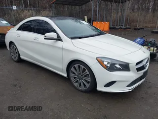 2018 Mercedes-Benz CLA 250 with VIN WDDSJ4GB9JN595199, listed as a IAAI auction lot 41532648 with 58,581 mi miles and . Bid and sale history available at DreamBid. Image 1.