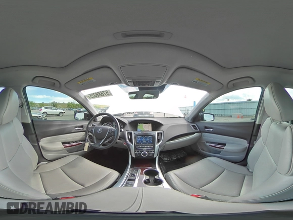2015 Acura TLX Technology with VIN 19UUB3F58FA008402, listed as a Copart auction lot 57686025 with 45,368 mi miles and Salvage title. Bid and sale history available at DreamBid. Image 14.