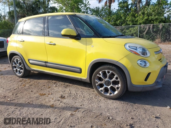 2014 FIAT 500L Trekking with VIN ZFBCFADH9EZ023686, listed as a IAAI auction lot 41714657 with 57,290 mi miles and . Bid and sale history available at DreamBid. Image 1.