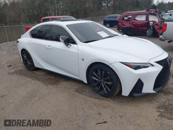 2022 Lexus IS 350 F Sport with VIN JTHGZ1B21N5050374, listed as a IAAI auction lot 41241870 with 25,122 mi miles and . Bid and sale history available at DreamBid. Image 1.