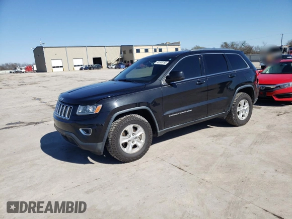 2014 Jeep Grand Cherokee Laredo with VIN 1C4RJEAGXEC217249, listed as a Copart auction lot 48585195 with 131,635 mi miles and Salvage Title. Bid and sale history available at DreamBid. Image 1.