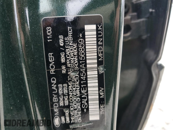 2004 Land Rover Range Rover HSE with VIN SALME11454A156859, listed as a Copart auction lot 44732145 with 129,404 mi miles and Clean Title. Bid and sale history available at carsss.com. Image 13.