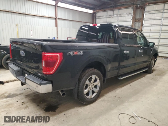 2022 Ford F-150 XL with VIN 1FTFW1E8XNKD98360, listed as a Copart auction lot 52125665 with 53,223 mi miles and Salvage Title. Bid and sale history available at DreamBid. Image 3.