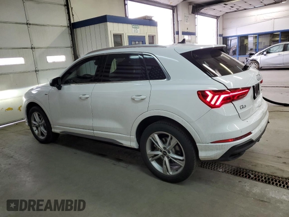 2024 Audi Q3 S line Premium Plus with VIN WA1EECF3XR1205174, listed as a Copart auction lot 88535095 with 1,174 mi miles and Salvage title. Bid and sale history available at DreamBid. Image 2.