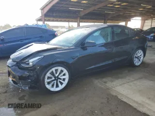2022 Tesla Model 3 with VIN 5YJ3E1EA2NF190723, listed as a Copart auction lot 46470015 with 108,626 mi miles and Salvage Title. Bid and sale history available at DreamBid. Image 1.