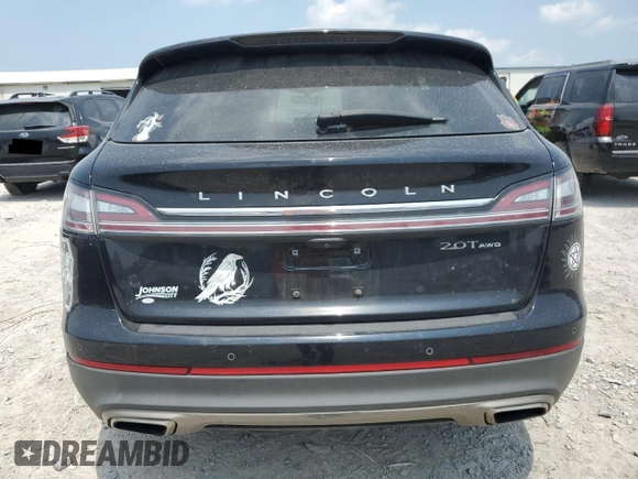 2020 Lincoln Nautilus Reserve with VIN 2LMPJ8K91LBL21702, listed as a Copart auction lot 59374895 with Not provided miles and Salvage title. Bid and sale history available at DreamBid. Image 6.