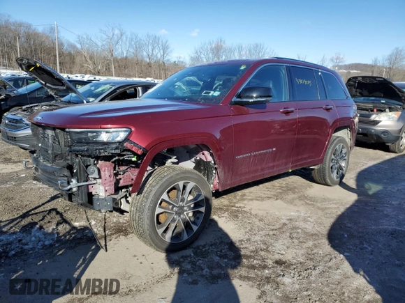 2022 Jeep Grand Cherokee Overland with VIN 1C4RJHDG1N8630323, listed as a Copart auction lot 45178015 with 31,493 mi miles and Salvage title. Bid and sale history available at DreamBid. Image 1.