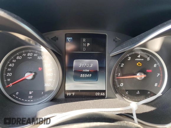 2018 Mercedes-Benz GLC 300 with VIN WDC0G4JB8JV061971, listed as a Copart auction lot 61849395 with 55,549 mi miles and Salvage title. Bid and sale history available at DreamBid. Image 9.
