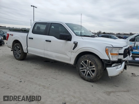 2021 Ford F-150 XL with VIN 1FTEW1C53MKD96985, listed as a Copart auction lot 46231075 with 0 mi miles and Salvage Title. Bid and sale history available at carsss.com. Image 4.
