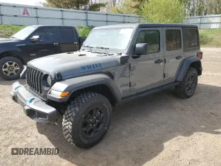 2023 Jeep Wrangler z VIN 1C4JJXN61PW623013, wystawiony jako Copart lot #54681425 z przebiegiem 26 574 mil mil oraz Czysty tytuł • Clean title. Historia ofert i sprzedaży dostępna na DreamBid. Obrazek 1.