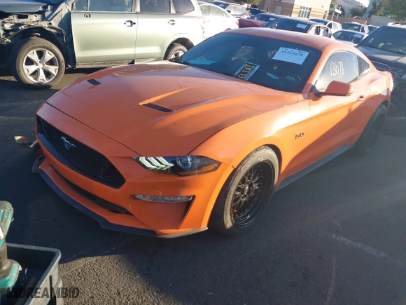 2021 Ford Mustang GT with VIN 1FA6P8CF5M5116202, listed as a IAAI auction lot 41413678 with 43,970 mi miles. Bid and sale history available at carsss.com. Image 19.