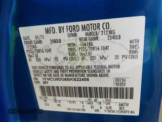 2011 Ford Escape XLT z VIN 1FMCU9DG8BKB22458, wystawiony jako IAAI lot #41134299 z przebiegiem 167 475 mil mil oraz . Historia ofert i sprzedaży dostępna na DreamBid. Obrazek 9.