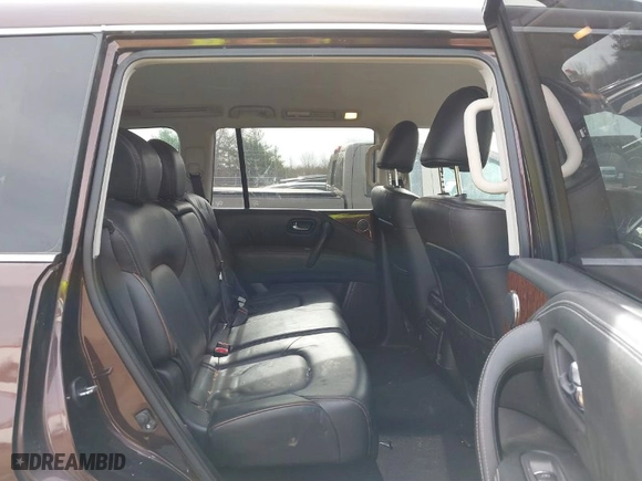 2018 Nissan Armada SL with VIN JN8AY2NC7J9551071, listed as a IAAI auction lot 41801603 with 114,611 mi miles. Bid and sale history available at carsss.com. Image 8.