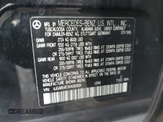1999 Mercedes-Benz M-Class with VIN 4JGAB54E3XA092934, listed as a Copart auction lot 80631164 with 180,734 mi miles and Salvage Title. Bid and sale history available at carsss.com. Image 13.