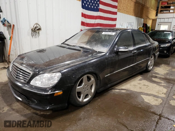 2004 Mercedes-Benz S 430 with VIN WDBNG83J14A427691, listed as a Copart auction lot 49355755 with 25,897 mi miles and Salvage Title. Bid and sale history available at DreamBid. Image 1.