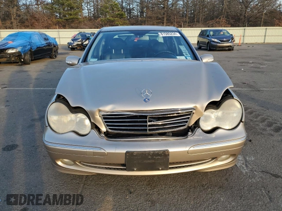 2003 Mercedes-Benz C 230 Kompressor with VIN WDBRF40JX3F395861, listed as a Copart auction lot 81585234 with 83,544 mi miles and Salvage Title. Bid and sale history available at DreamBid. Image 5.