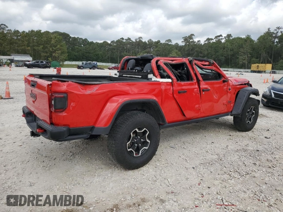 2020 Jeep Gladiator Rubicon z VIN 1C6JJTBG4LL167159, wystawiony jako Copart lot #54992395 z przebiegiem 73 906 mil mil oraz Szkoda całkowita • Salvage title. Historia ofert i sprzedaży dostępna na DreamBid. Obrazek 3.
