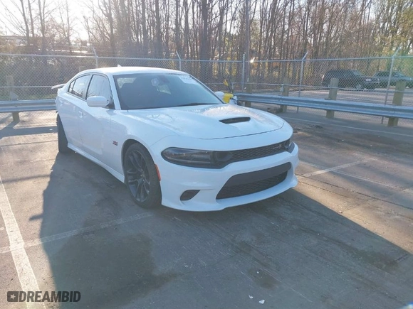 2020 Dodge Charger Scat Pack Widebody with VIN 2C3CDXGJ3LH244092, listed as a IAAI auction lot 41828294 with 107,568 mi miles. Bid and sale history available at carsss.com. Image 1.