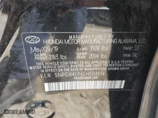 2020 Hyundai Elantra SEL with VIN 5NPD84LF6LH503914, listed as a IAAI auction lot 41912987 with 94,745 mi miles. Bid and sale history available at carsss.com. Image 9.