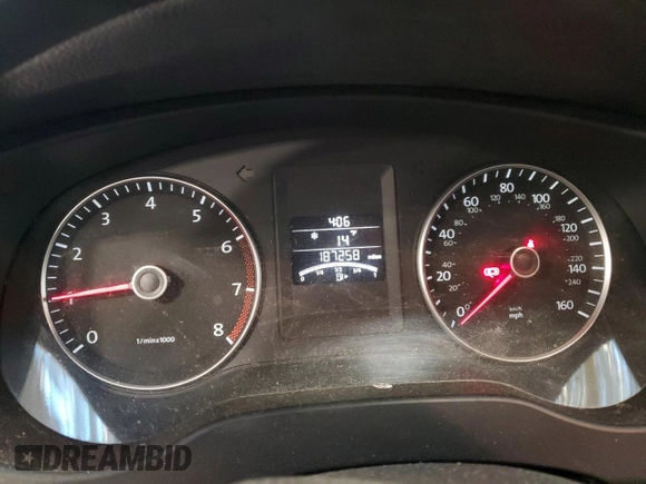 2012 Volkswagen Jetta SE with VIN 3VWBP7AJ1CM040168, listed as a Copart auction lot 41793445 with 187,258 mi miles and Non repairable. Bid and sale history available at DreamBid. Image 9.