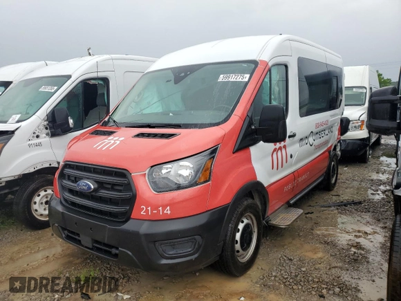 2020 Ford Transit Passenger XL z VIN 1FDZK1C83LKB11705, wystawiony jako Copart lot #59917275 z przebiegiem 128 307 mil mil oraz Szkoda całkowita • Salvage title. Historia ofert i sprzedaży dostępna na DreamBid. Obrazek 1.