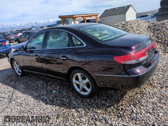 2006 Hyundai Azera SE with VIN KMHFC46F36A057974, listed as a Copart auction lot 52179905 with 142,391 mi miles and Salvage Title. Bid and sale history available at DreamBid. Image 2.