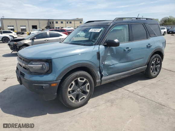 2021 Ford Bronco Sport Outer Banks with VIN 3FMCR9C61MRA45473, listed as a Copart auction lot 50760015 with 51,190 mi miles and Salvage Title. Bid and sale history available at carsss.com. Image 1.